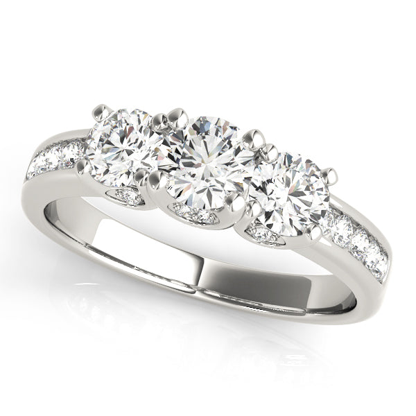 3-Stone Channel Set Engagement Ring