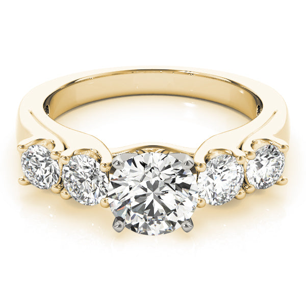 5-Stone Single Row Prong Set Engagement Ring