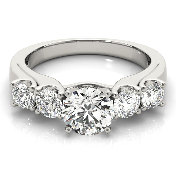 5-Stone Single Row Prong Set Engagement Ring