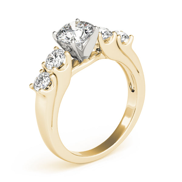 5-Stone Single Row Prong Set Engagement Ring