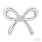 1/50 Ctw Bow Round Cut Diamond Fashion Earrings in Sterling Silver