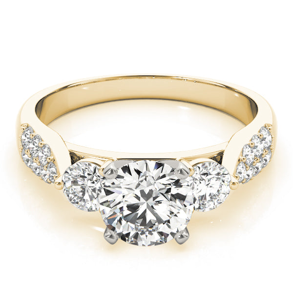 ENGAGEMENT RINGS 3 STONE ROUND