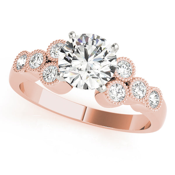 Cluster Sides Milgrain Engagement Rings