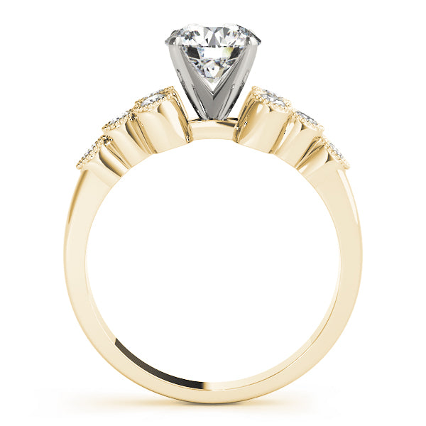 Cluster Sides Milgrain Engagement Rings