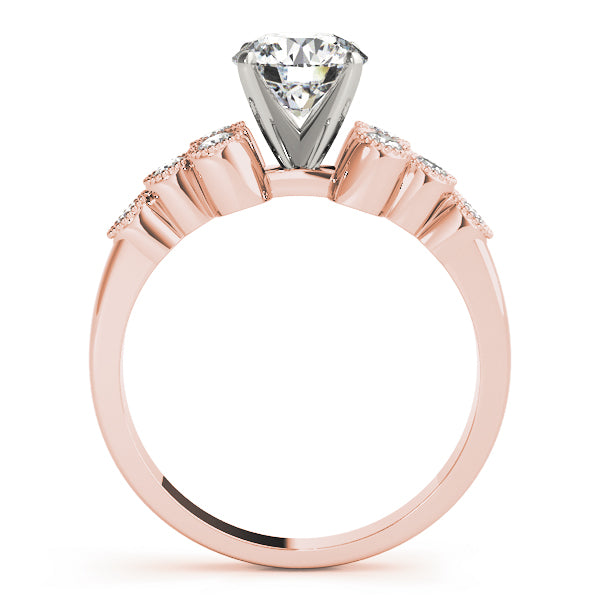 Cluster Sides Milgrain Engagement Rings
