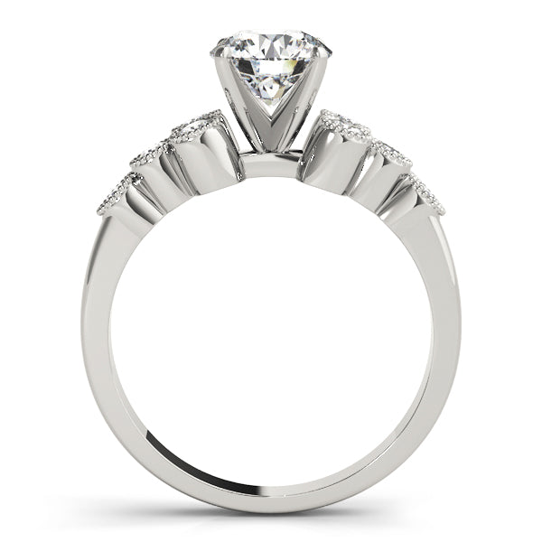 Cluster Sides Milgrain Engagement Rings