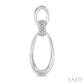 1/10 Ctw Oval Shape Link Round Cut Diamond Fashion Earrings in Sterling Silver