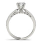 Double Row Pavé Solitaire Engagement Rings
