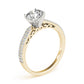 Double Row Pavé Solitaire Engagement Rings