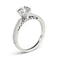 Double Row Pavé Solitaire Engagement Rings