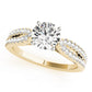 Split Band Cathedral Engagement Ring