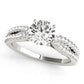 Split Band Cathedral Engagement Ring