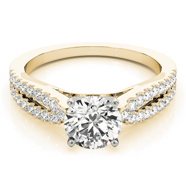 Split Band Cathedral Engagement Ring