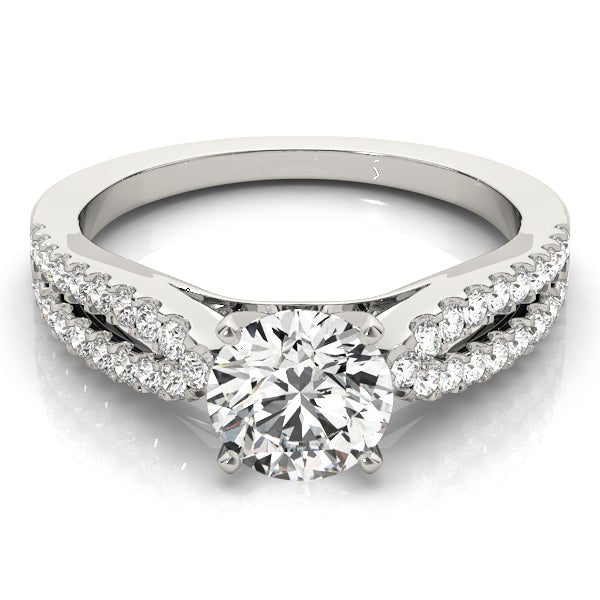 Split Band Cathedral Engagement Ring
