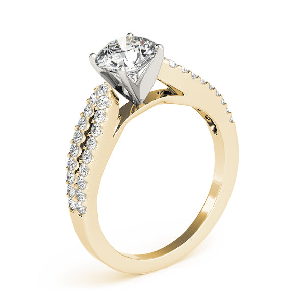 Split Band Cathedral Engagement Ring