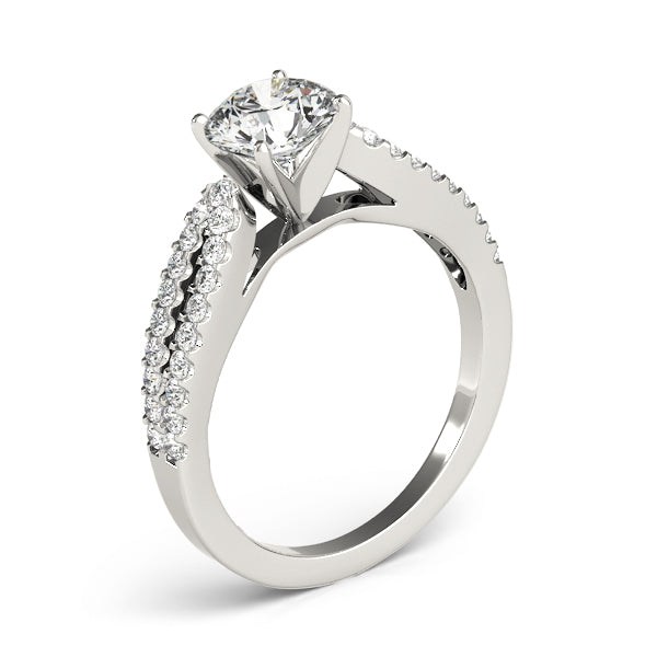 Split Band Cathedral Engagement Ring
