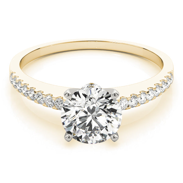 Single Row Prong Set Engagement Ring