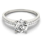 Single Row Prong Set Engagement Ring