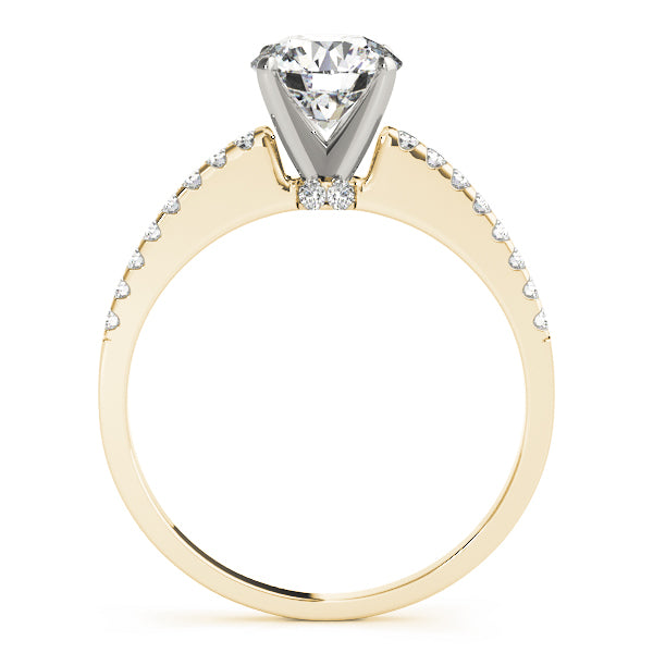Single Row Prong Set Engagement Ring