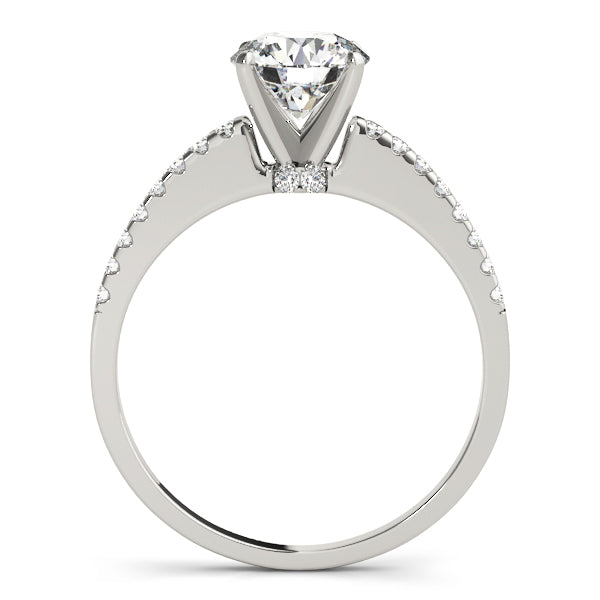 Single Row Prong Set Engagement Ring