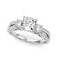 Three Stone Engagement Ring with Split Shank