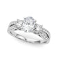 Three Stone Engagement Ring with Split Shank