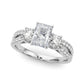 Three Stone Engagement Ring with Split Shank