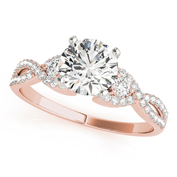 Bypass Multirow Twisted Engagement Ring