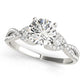 Bypass Multirow Twisted Engagement Ring
