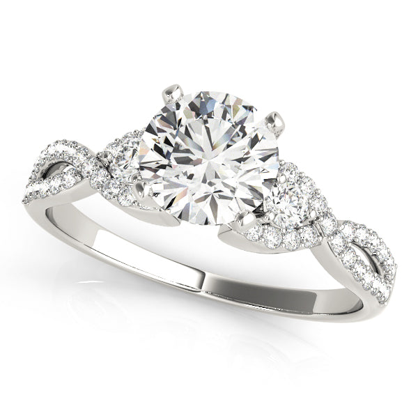 Bypass Multirow Twisted Engagement Ring