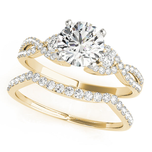 Bypass Multirow Twisted Engagement Ring
