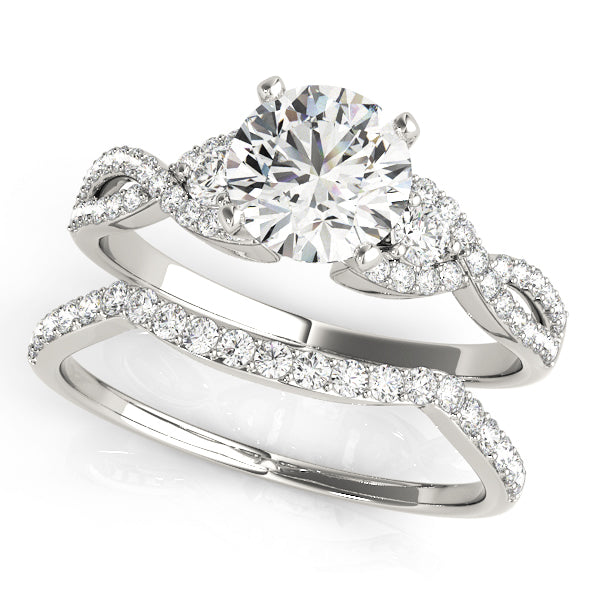 Bypass Multirow Twisted Engagement Ring