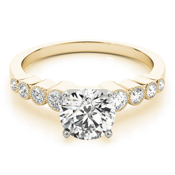 Vintage-Inspired Bezel Set Engagement Ring