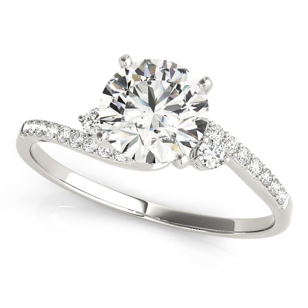 Bypass Single Row Engagement Ring