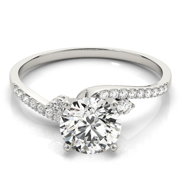 Bypass Single Row Engagement Ring