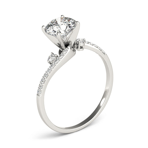 Bypass Single Row Engagement Ring