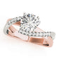 Bypass Twisted Engagement Ring