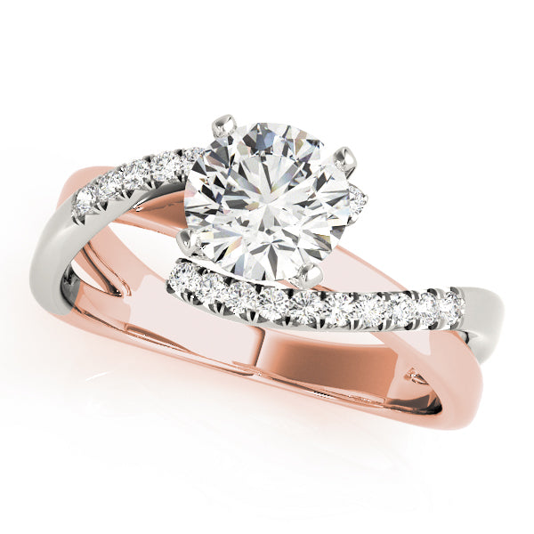 Bypass Twisted Engagement Ring
