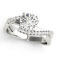 Bypass Twisted Engagement Ring