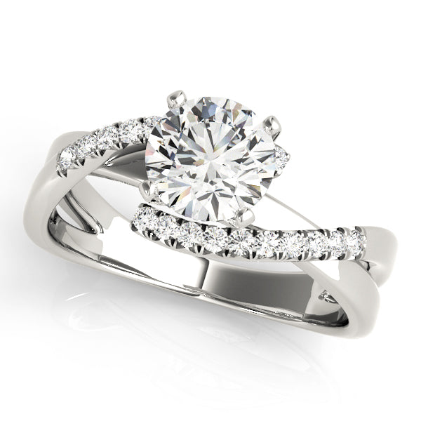 Bypass Twisted Engagement Ring