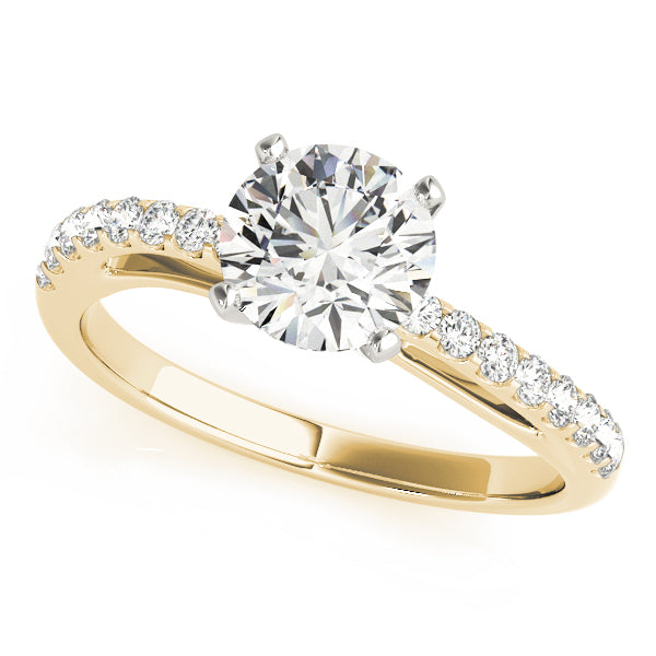 Single Row Prong Engagement Ring