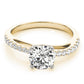 Single Row Prong Engagement Ring