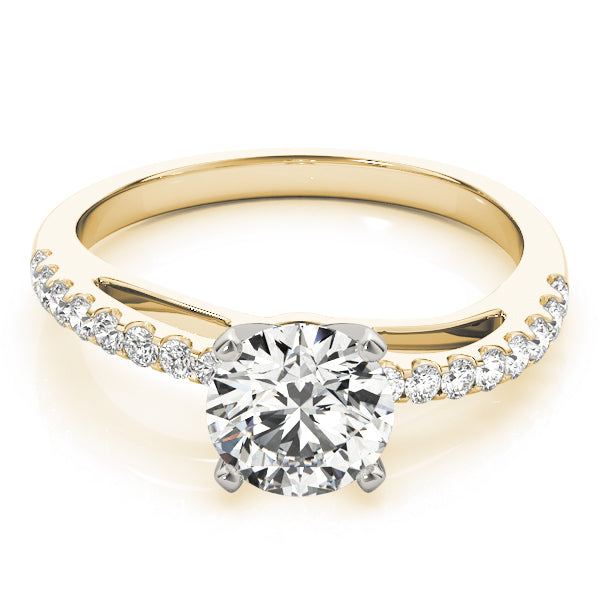 Single Row Prong Engagement Ring