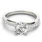 Single Row Prong Engagement Ring