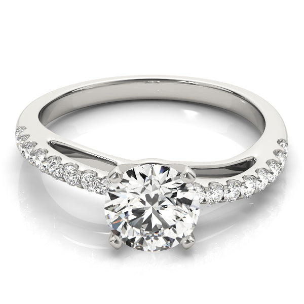 Single Row Prong Engagement Ring
