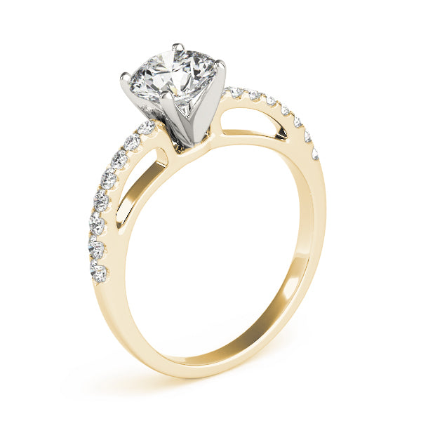 Single Row Prong Engagement Ring