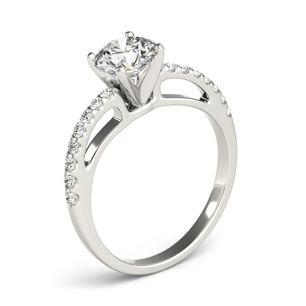 Single Row Prong Engagement Ring