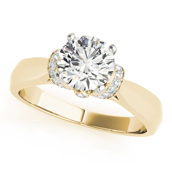 Accented Solitaire Engagement Ring