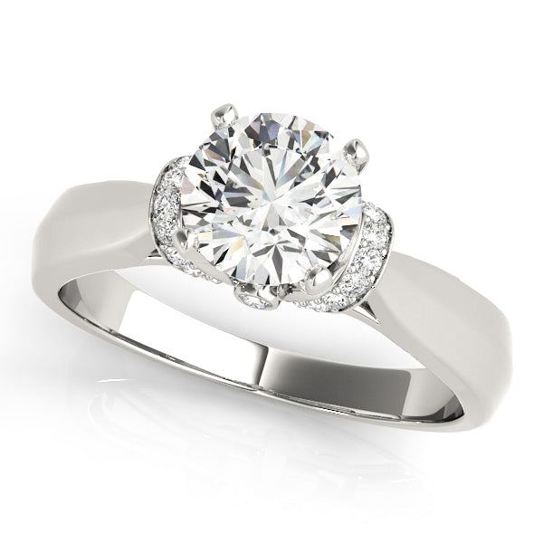 Accented Solitaire Engagement Ring