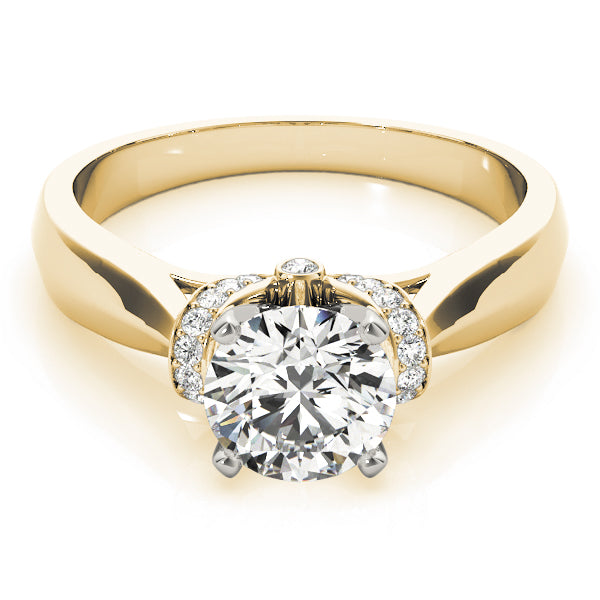 Accented Solitaire Engagement Ring